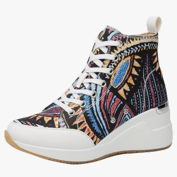 Brand New Women’s Cestfini graffiti platform High top sneakers - Picture 7 of 11